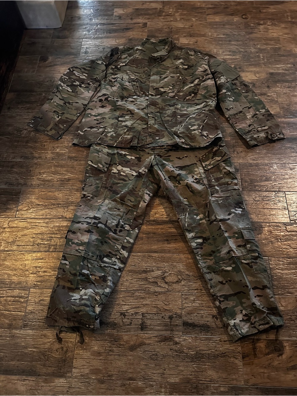 Multicam Tactical Field Jacket and Pants Set - Olive/Brown Camo